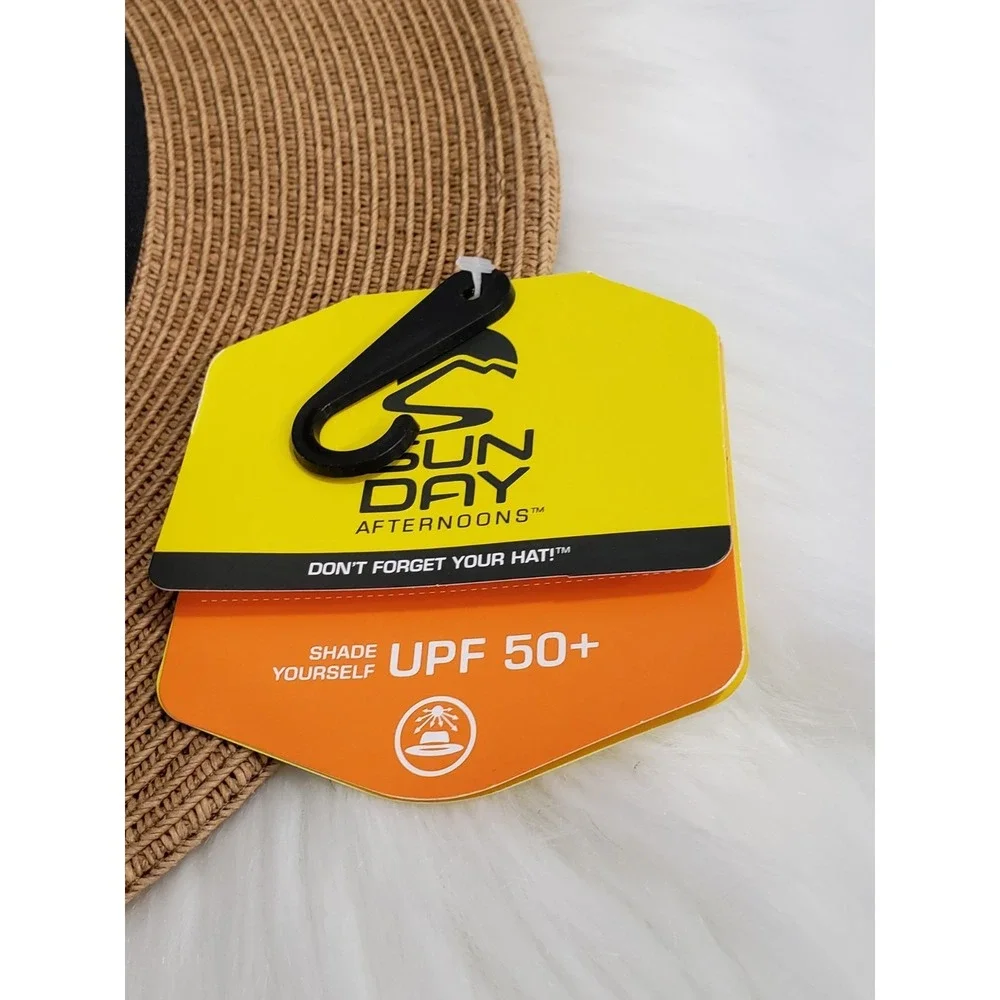 NEW Sunday Afternoons Women's Tan Havana Hat MEDIUM UPF‎ 50+